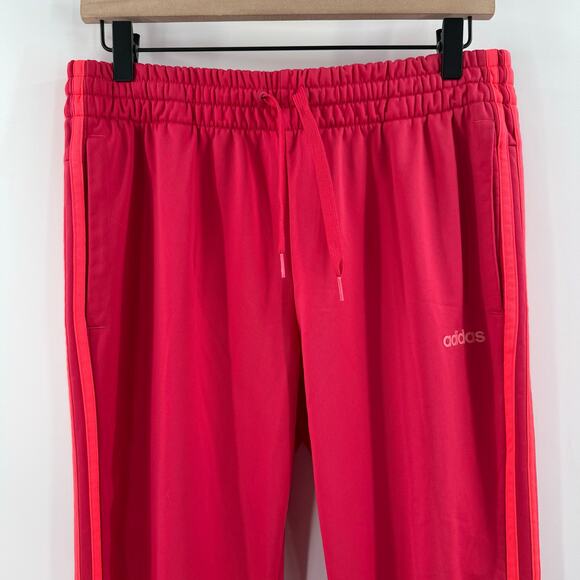 Adidas Essentials Jogger Large Track Pant Pull On Power Pink Three Tricot Stripe - Picture 6 of 13